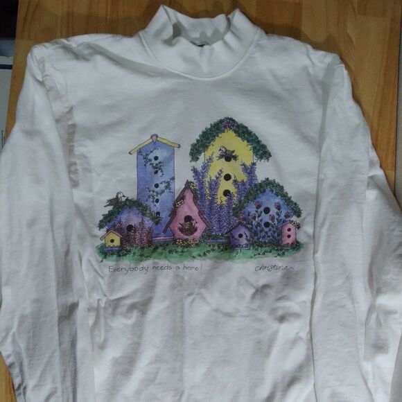Vintage Birdhouses Everybody Needs A Home T-Shirt - Picture 1 of 7